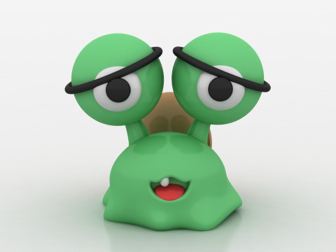 3D snail character 3D printmodel
