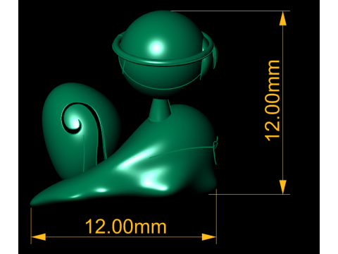 3D snail character 3D printmodel