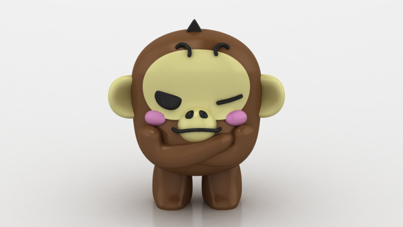 3D monkey model Model do druku 3D .c4d .max .obj .3ds .fbx .stl .blend