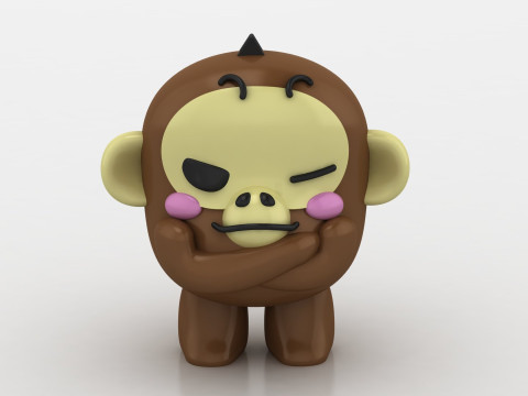 3D monkey model 3D 프린트 모델