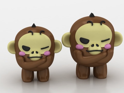 3D monkey model Model do druku 3D