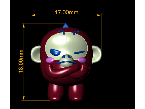 3D monkey model Model do druku 3D