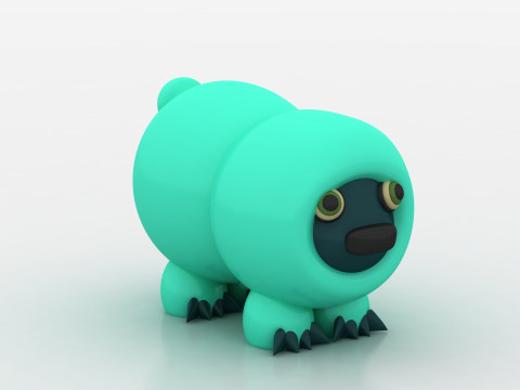 3D caterpillar character Modelo de Impressão 3D