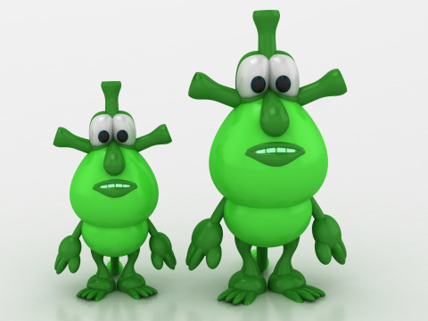Alien cartoon character Model do druku 3D
