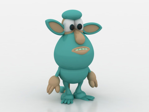 Cartoon creature Model Cetak 3D