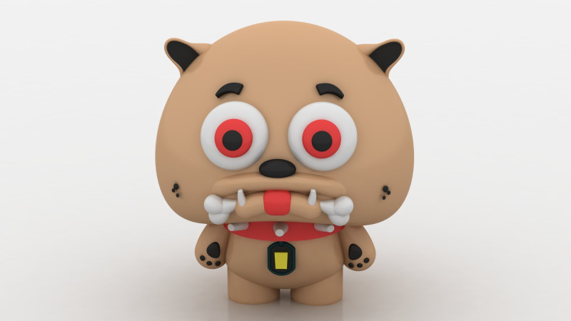 Chibi monster dog Modelo de Impressão 3D .c4d .max .obj .3ds .fbx .stl .blend 