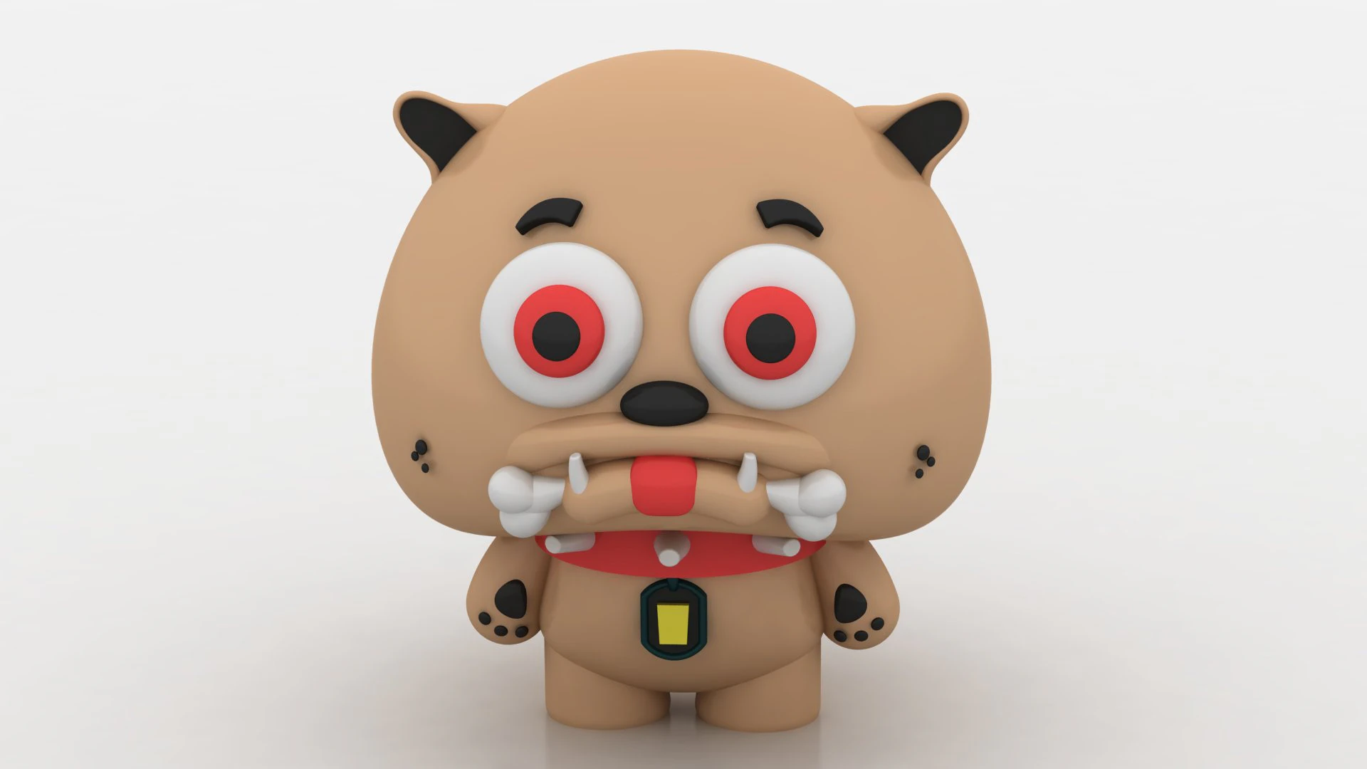 Chibi monster dog 3D Print Model .c4d .max .obj .3ds .fbx .stl .blend 