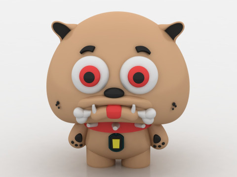 Chibi monster dog 3Dプリントモデル