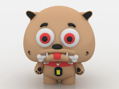 Cachorro monstro Chibi Modelo de Impressão 3D