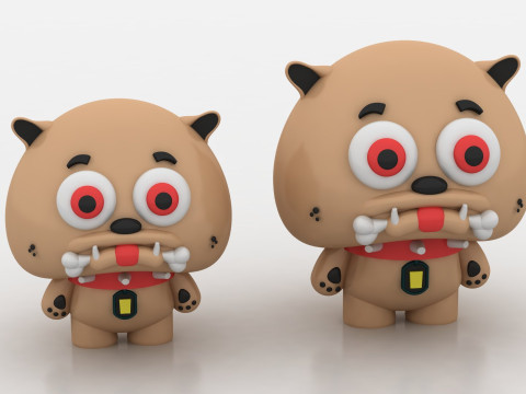 Chibi monster dog Modelo de Impressão 3D