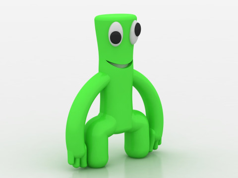 Cartoon stick figure Modello di stampa 3D