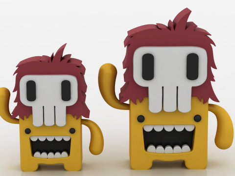 Cartoon skull character 3D Принт Модель