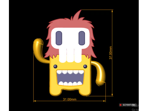 Cartoon skull character 3D Print Model