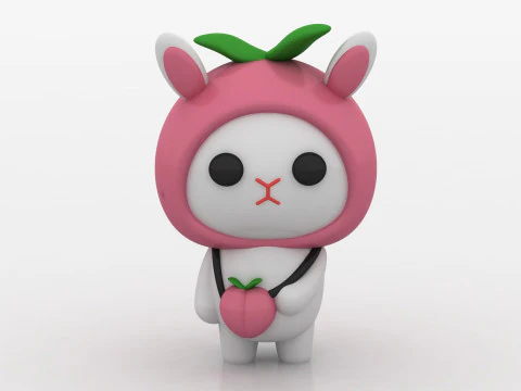 kelinci kawaii Model Cetak 3D