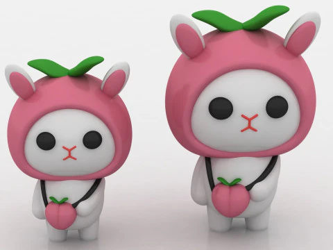 Kawaii bunny 3D Print Model