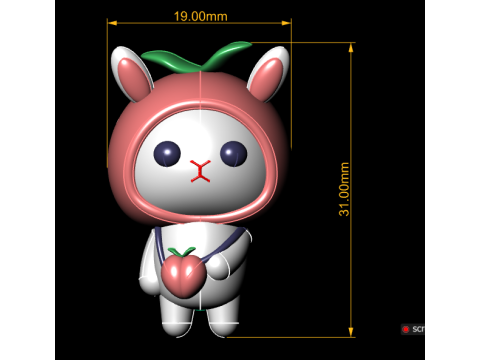 Kawaii bunny 3D Print Model