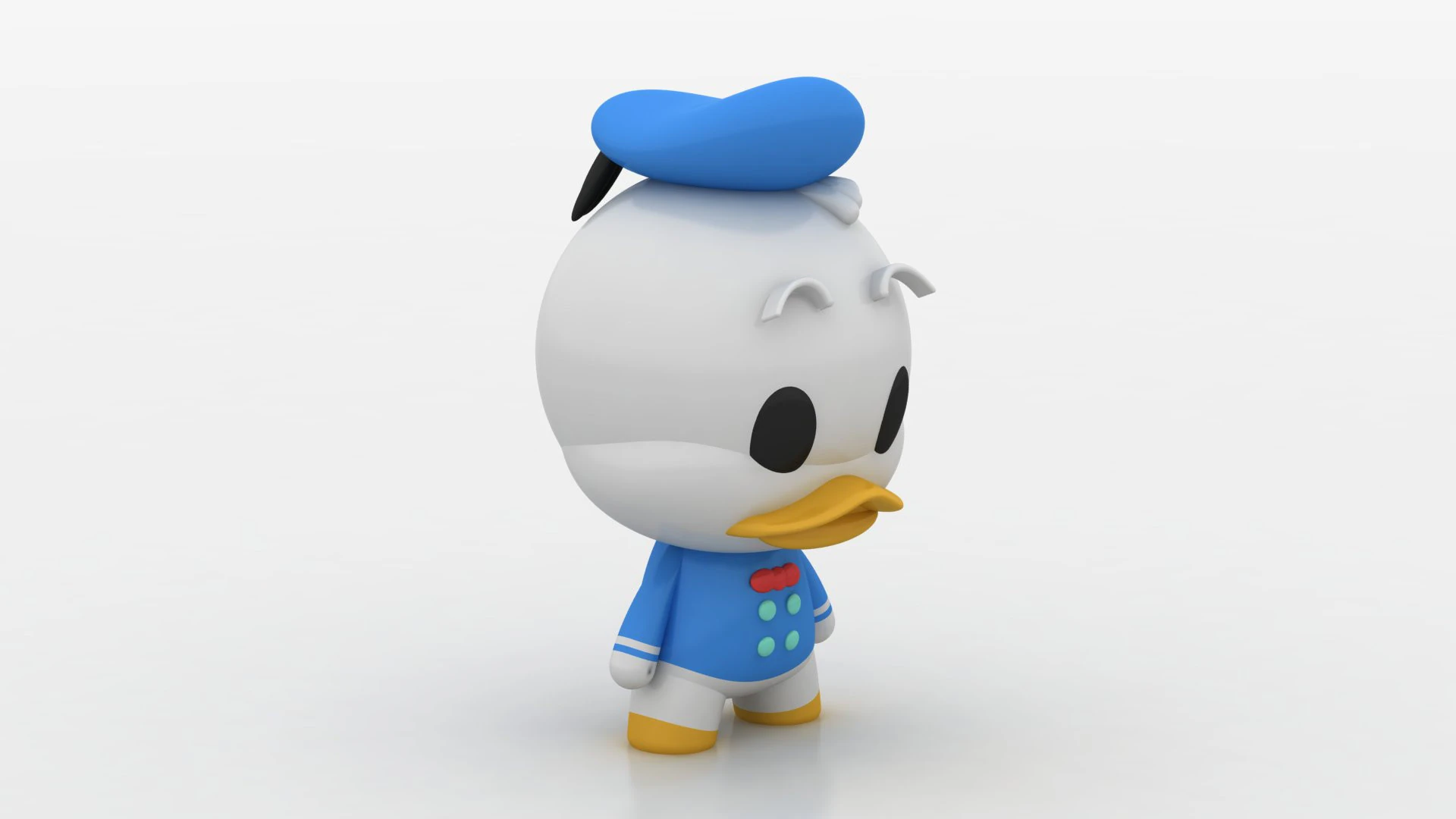 Chibi duck 3D Print Model .c4d .max .obj .3ds .fbx .stl .blend 