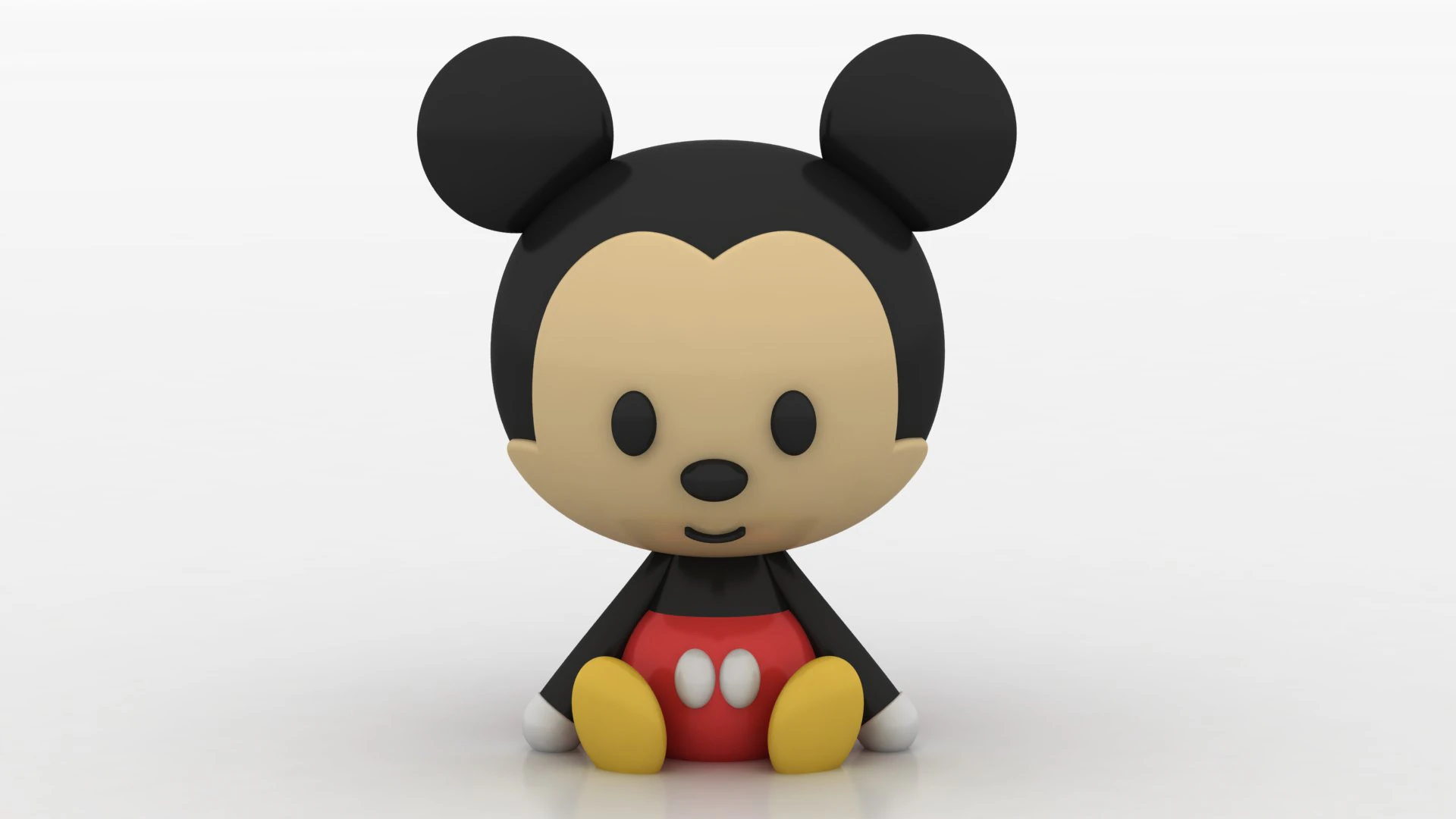 Chibi mouse toy 3D Print Model .c4d .max .obj .3ds .fbx .stl .blend 