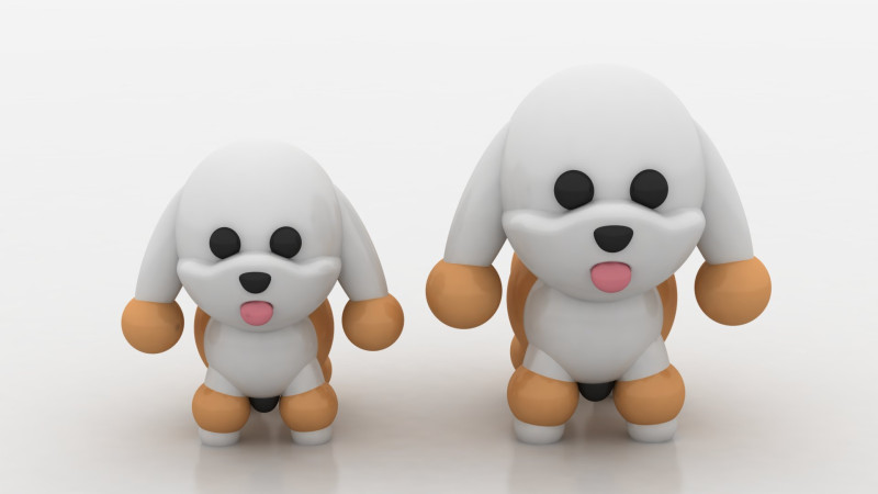 Chibi puppy Modelo de Impressão 3D .c4d .max .obj .3ds .fbx .stl .blend