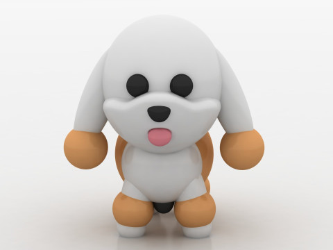 Chibi puppy Modelo de Impressão 3D