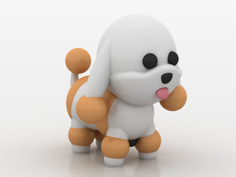 Chibi puppy Modelo de Impressão 3D