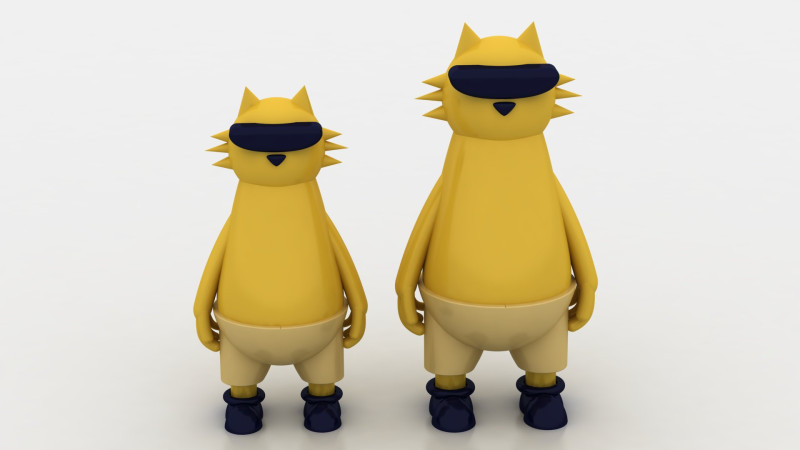 Cool cat 3D 프린트 모델 .c4d .max .obj .3ds .fbx .stl .blend