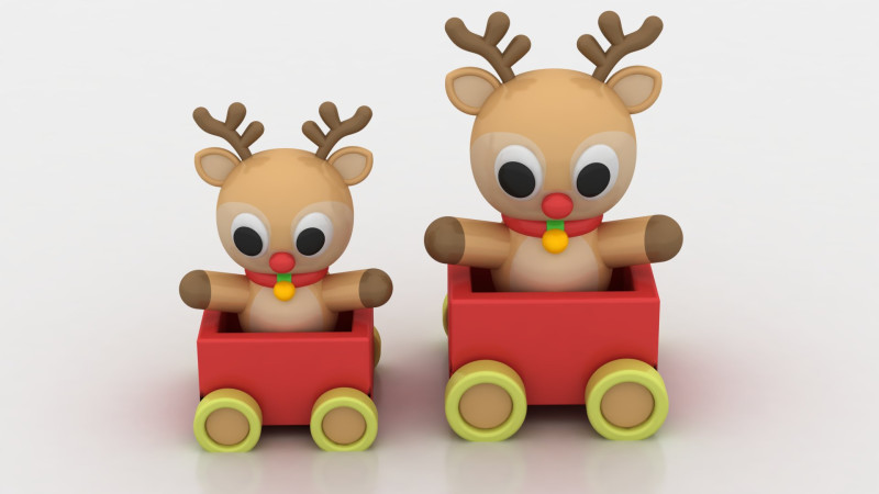 Christmas reindeer 3D 打印模型 .c4d .max .obj .3ds .fbx .stl .blend