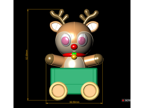 Christmas reindeer 3D 打印模型