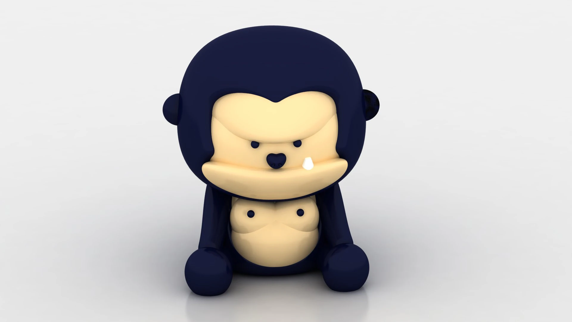 Cute monkey toy 3D Print Model .c4d .max .obj .3ds .fbx .stl .blend 