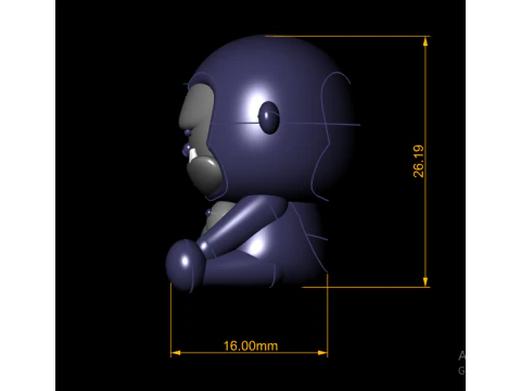Cute monkey toy 3D Print Model