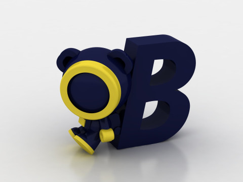 Cartoon bear toy 3D 打印模型