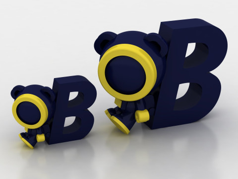 Cartoon bear toy 3D 打印模型