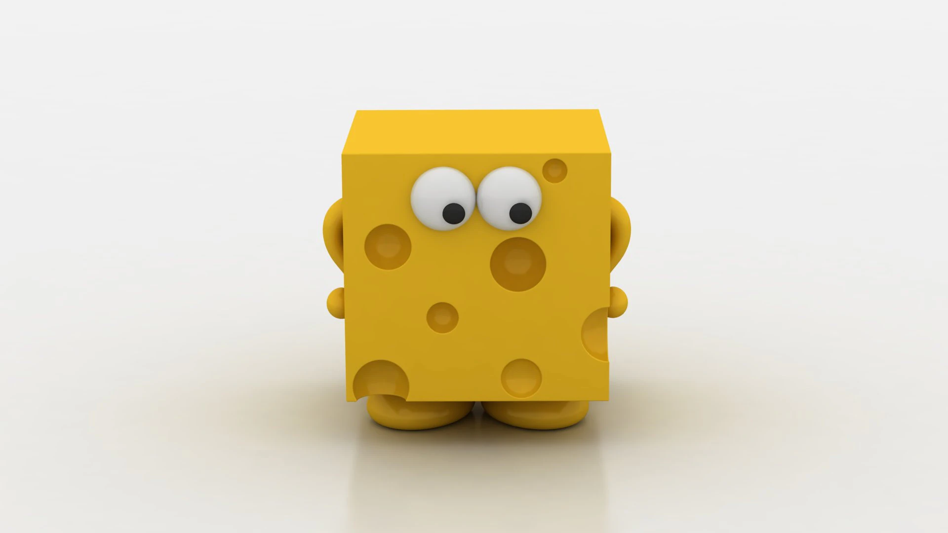 3D cheese character 3D Print Model .c4d .max .obj .3ds .fbx .stl .blend 