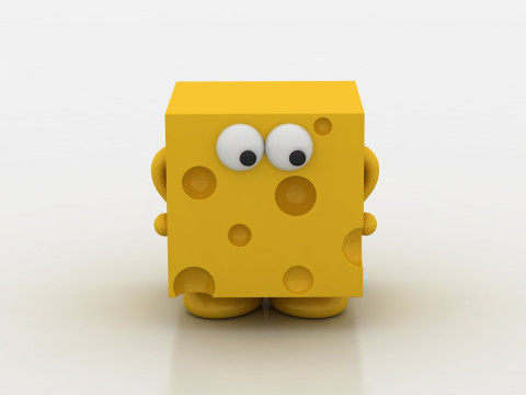 3D cheese character 3D प्रिंट मॉडल