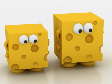 3D cheese character 3D प्रिंट मॉडल
