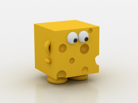 3D cheese character 3D प्रिंट मॉडल