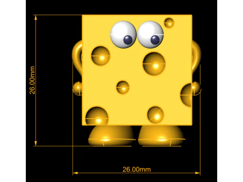 3D cheese character 3D Print Model