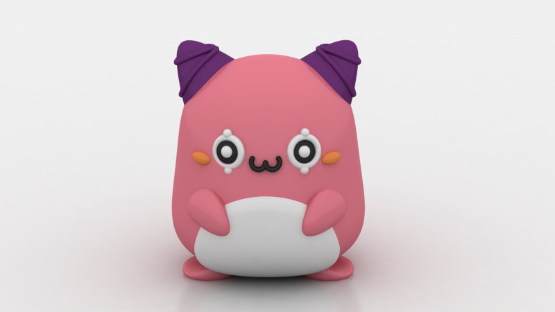 3D kawaii character 3Dプリントモデル .c4d .max .obj .3ds .fbx .stl .blend