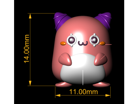 3D kawaii character 3Dプリントモデル