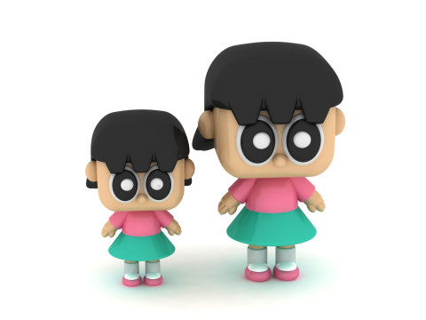 Chibi girl model 3D printmodel