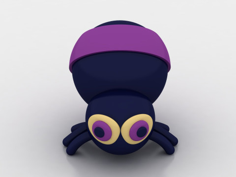 Cute cartoon spider 3D printmodel