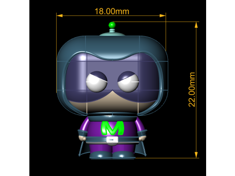 3D cartoon character Modelo de Impressão 3D