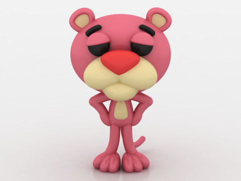 3D pink panther model 3D printmodel