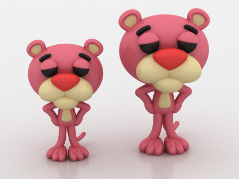 3D pink panther model 3D Baskı Modeli