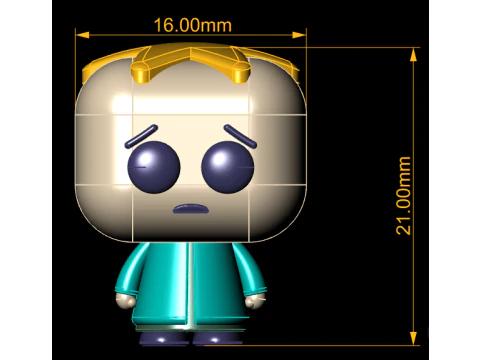 Stylized chibi character 3D Print Model