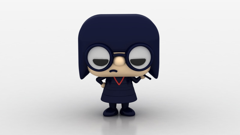 3D cartoon woman model 3D Принт Модель .c4d .max .obj .3ds .fbx .stl .blend