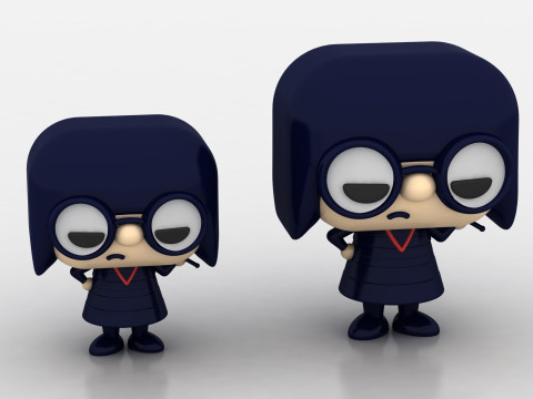 3D cartoon woman model 3D Принт Модель