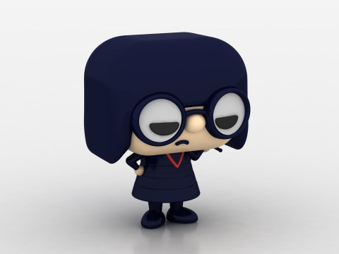 3D cartoon woman model 3D Принт Модель