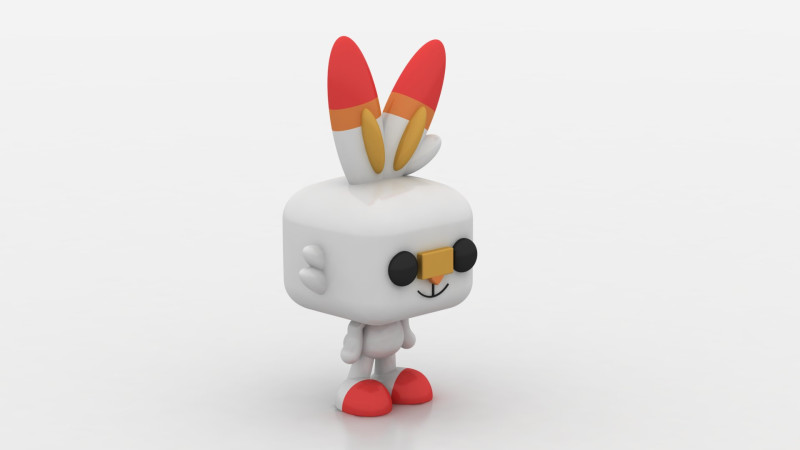 Cute rabbit toy 3D Druckmodell .c4d .max .obj .3ds .fbx .stl .blend
