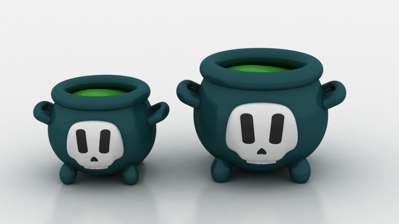 Halloween cauldron toy Model Cetak 3D .c4d .max .obj .3ds .fbx .stl .blend